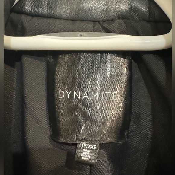 Dynamite Black Leather Blazer - Picture 3 of 5